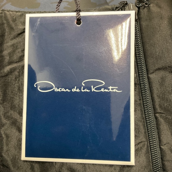 OSCAR DE LA RENTA NAVY / BLACK FALL 2007 SILK TAFFETA COCKTAIL DRESS - Picture 5 of 5